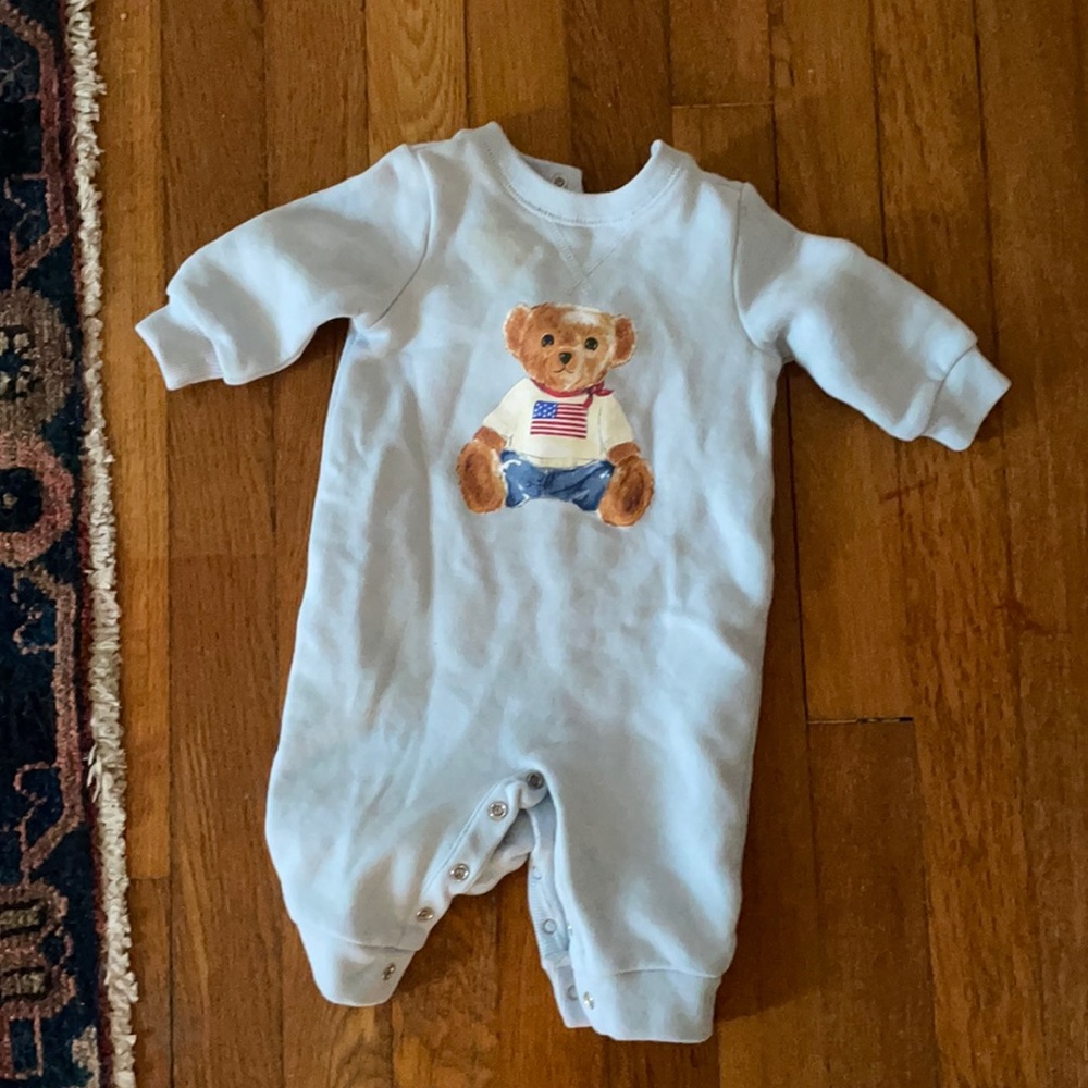Ralph Lauren baby teddy bear onesie- never worn